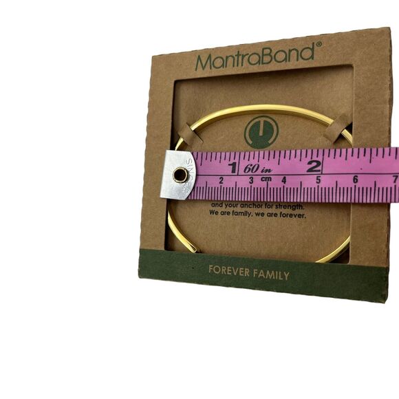 MantraBand Forever Family Bracelet Gold Plated Stainless Steel Hypoallergenic - Picture 7 of 16